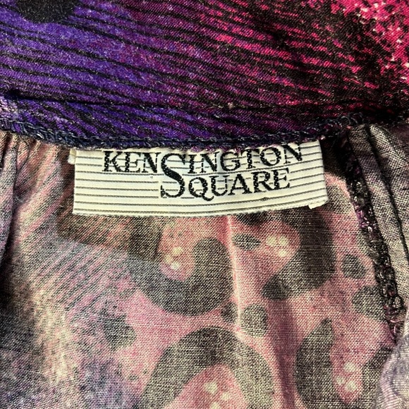 Vintage Animal Print Skirt Kensington Square Pink Purple - Picture 3 of 8